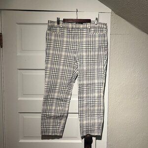 Banana Republic Sloan- Blue and Black plaid pants. Size 14